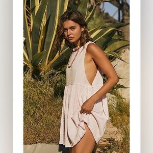 Free People Beach I’m Still Impressed Cream Mini Dress
